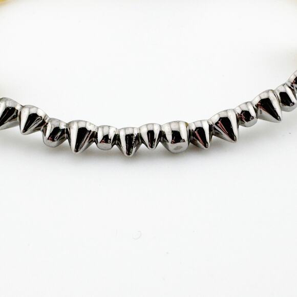 Eddie Borgo‎ Spiked Cone Bracelet Women's Adjustable Yellow Cord - Picture 3 of 10